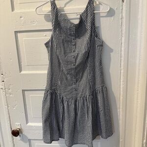 wild fable gingham drop waist mini dress